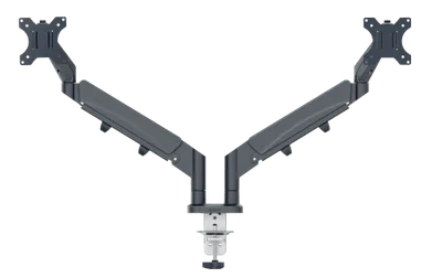 BRAZO PARA MONITOR DUAL ERGO SPACESAVING COLOR GRIS OSCURO LEITZ 65370089