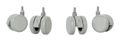 PACK DE 4 RUEDAS PARA MESA ELÉCTRICA COLOR GRIS LEITZ 53740085