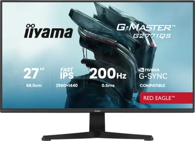 MONITOR IIYAMA 27 PULGADAS RESOLUCION QHD (2560X1440), PANEL IPS, 1 MS (MPRT), 200 HZ, BRILLO 400, CONTRASTE 1000:1, HDMI, DISPLAYPORT, USB HUB, ALTAVOCES 2, FLICKER-FREE, LOW BLUE LIGHT, FREE SYNC PREMIUM, BLACK TUNER