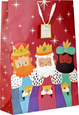 BOLSA JUMBO REYES MAGOS (40X70X18 CM) COLORES SURTIDOS BISMARK 333602