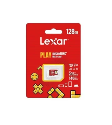 LEXAR 128GB PLAY MICROSDXC™ UHS-I CARDS, UP TO 205MB/S READ, 140MB/S WRITE, C10 A2 V30 U3