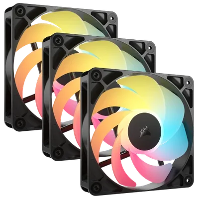 Corsair RS120-R ARGB Carcasa del ordenador Ventilador 12 cm Negro 3 pieza(s)