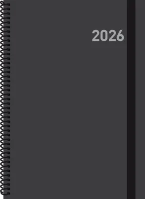 AGENDA 2026 PARIS S/V 15X21 NEGRA CON ESPIRAL CASTELLANO INGRAF 356556