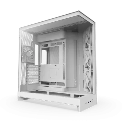 CAJA NZXT H9 FLOW (2025) DUAL-CHAMBER MID-TOWER CASE - ALL WHITE