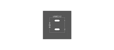 KRAMER ROOM CONNECTIVITY PASSIVE BLACK MODULE WITH 1 USBC FF PORT INPUT. MALE OUTPUT- MD-C/CM(B) (80-000357)