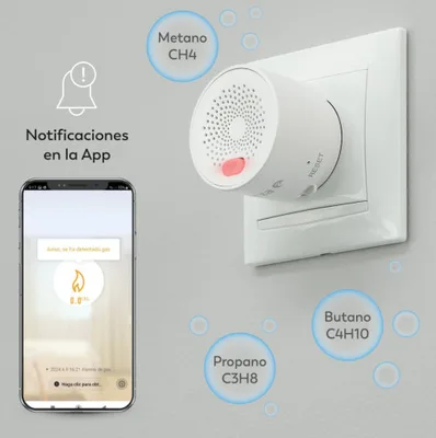 DETECTOR DE SEGURIDAD DE GAS SMART WIFI GARZA 401347C
