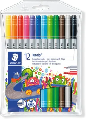 ESTUCHE CARTÓN CON 24 ROTULADORES DOBLE PUNTA COLORES PASTEL STAEDTLER 3200 C24P