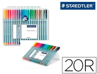 ESTUCHE 20 PIEZAS TRIPLUS FINELINER 334 (14+6 DE REGALO) SURTIDAS STAEDTLER 334 SB20P3