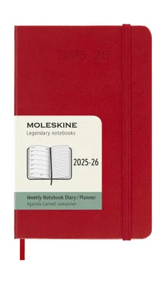 AGENDA 18M 2025-2026 SEMANAL P (9 X 14 CM) ROJO TAPA DURA MOLESKINE DHF218WN2Y26