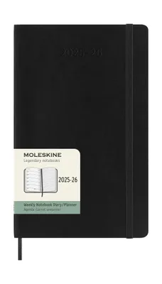 AGENDA 18M 2025-2026 SEMANAL L (13 X 21 CM) NEGRA TAPA BLANDA MOLESKINE DSB18WN3Y26