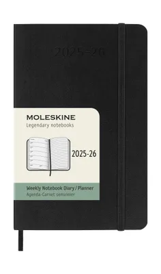 AGENDA 18M 2025-2026 SEMANAL P (9 X 14 CM) NEGRA TAPA BLANDA MOLESKINE DSB18WN2Y26