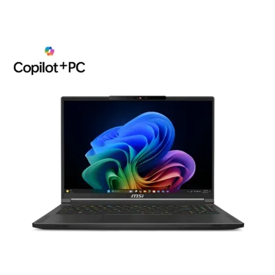 MSI PORTATIL STEALTH A16 AI+ A3XWIG-061ES. 16"  (2560 X 1600) OLED, 240HZ. AMD RYZEN AI 9 HX 370. NVIDIA GEFORCE RTX 5080 , GDDR7 16GB. LPDDR5X 32GB. 1TB NVME PCIE SSD. W11 HOME. NEGRO