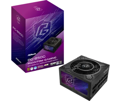 Asrock Phantom Gaming PG-850G unidad de fuente de alimentación 850 W 20+4 pin ATX ATX Negro