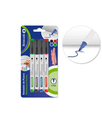 ESTUCHE 4 ROTULADORES PIZARRA P.REDONDA 4 UDS BISMARK 332635