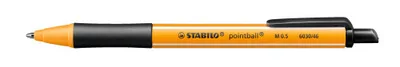 STABILO pointball Negro Bolígrafo de punta retráctil con pulsador 1 pieza(s)