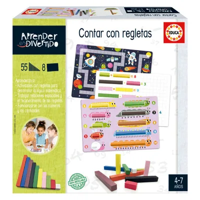 JUEGO CONTAR CON REGLETAS (COL. APRENDER ES DIVERTIDO) EDUCA BORRAS 20110