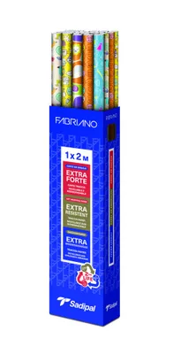 EXPOSITOR 30 ROLLOS PAPEL DE REGALO EVERYDAY " HAPPY MOMENTS" KIDS 1X2 M 5 DISEÑOS FABRIANO S0310017