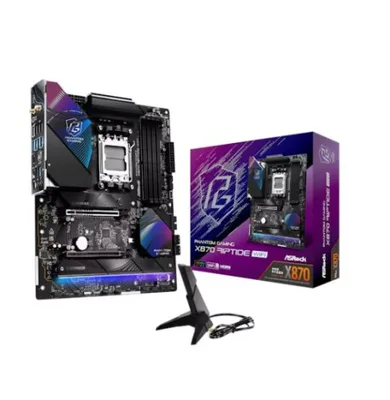 PLACA ASROCK X870 RIPTIDE WIFI,AMD,AM5,X870,4DDR5,256GB,2USB4+HDMI,4SATA3,3M.2,2USB4,9USB3.2,1USB TYPE-C,LAN2.5GB,WIFI7+BT,ATX