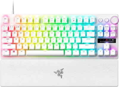 TECLADO RAZER HUNTSMAN V3 PRO (USA) TENKEYLESS BLANCO (RZ03-04981700-R3M1)