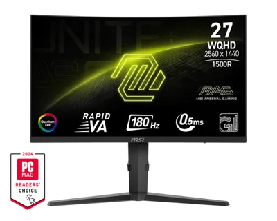 MSI MONITOR MAG 275CQRF QD E2. 27". CURVO 1500R. 2560X1440. 180HZ. NEGRO