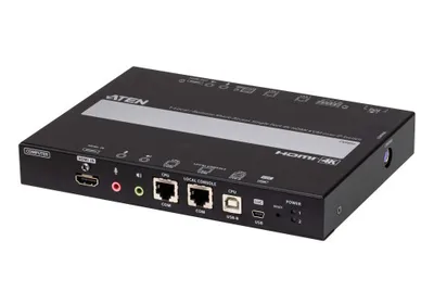 ATEN 1-PORT 4K HDMI KVM OVER IP SWITCH WITH LOCAL OR REMOTE ACCESS, VIRTUAL MEDIA, POWER/LAN REDUNDANCY, AUDIO, REMOTE PC REBOOT AND RS-232 CONTROL (CP5)