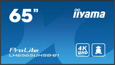 MONITOR IIYAMA 65" , UHD IPS PANEL, HAZE 1%, 800CD/M, HORIZ Y VERT, SIGNAL FAILOVER, MM 2X 10W,  HDMI 2X, DP, USB 2.0 X2, WIFI, LAN, MEDIA PLAY USB PORT, CONTROL LAN / RS232C, IISIGNAGE2 (CMS/DMS), E-SHARE, ANDROID 11 OS,  24/7 OPERATION, VESA  (400X