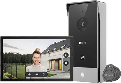 EZVIZ HP5 sistema de intercomunicación de video 17,8 cm (7") Negro, Plata