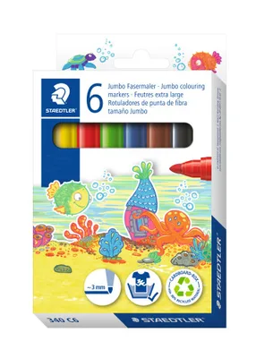 ESTUCHE DE CARTÓN 6 ROTULADORES GRUESOS NORIS 340 COLORES SURTIDOS STAEDTLER 340 C6