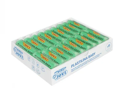 MY FIRST PLASTILINA BABY CAJA 18 PASTILLAS PASTA PARA MODELAR SÚPER BLANDA 38 G VERDE  NEW JOVI 37010