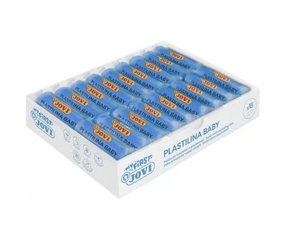MY FIRSTPLASTILINA BABY CAJA 18 PASTILLAS PASTA PARA MODELAR SÚPER BLANDA 38 G AZUL  NEW JOVI 37012