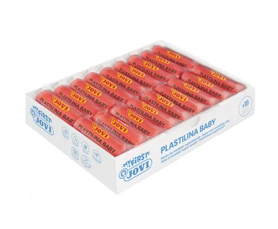 MY FIRST PLASTILINA BABY CAJA 18 PASTILLAS PASTA PARA MODELAR SÚPER BLANDA 38 G ROJO  NEW JOVI 37005