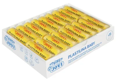 MY FIRST PLASTILINA BABY CAJA 18 PASTILLAS PASTA PARA MODELAR SÚPER BLANDA 38 G AMARILLO  NEW JOVI 37002