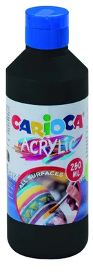 BOTELLA PINTURA ACRILICA 250 ML. NEGRO CARIOCA 40431/02
