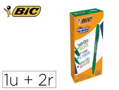 BOLIGRAFO DE GEL BORRABLE VERDE BIC 516531