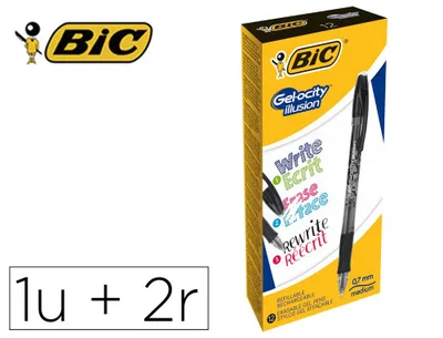 BOLIGRAFO DE GEL BORRABLE NEGRO BIC 516523