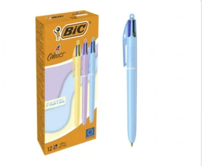 BOLÍGRAFO 4 COLORES CUERPO PASTEL BIC 517320