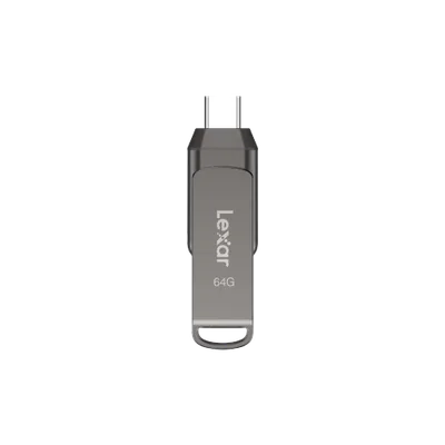 Lexar JumpDrive LJDD400064G-BNQNG unidad flash USB 64 GB USB Tipo C 3.2 Gen 1 (3.1 Gen 1) Gris