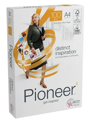 PAQUETE 250H PAPEL DISTINCT PREMIUM 100GR A4 PIONEER CIE 169 PNR1000069