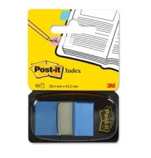 BLISTER DISPENSADOR 50 MARCADORES INDEX AZUL BRILLANTE 25,4X43,2MM 680-23 POST-IT 7000144930
