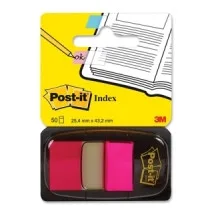 BLISTER DISPENSADOR 50 MARCADORES INDEX ROSA BRILLANTE 25,4X43,2MM 680-21 POST-IT 7100062569