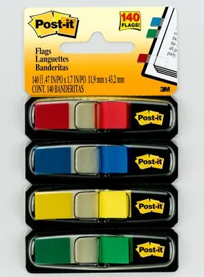 PACK 4 DISPENSADORES X 35 MARCADORES INDEX 11,9X43,2MM COLORES SURTIDOS 683-4 POST-IT 7000144923