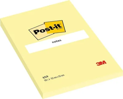 BLOCS 100 HOJAS NOTAS GRANDES ADHESIVAS 101X152MM CANARY YELLOW 659 POST-IT 7100172752