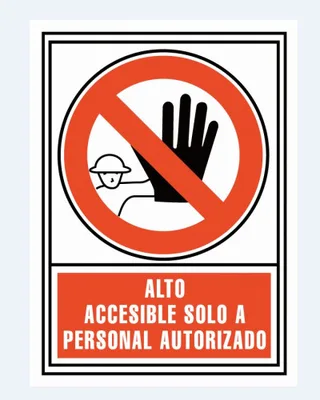 SEÑAL "ALTO: ACCESIBLE SOLO PERSONAL AUTORIZADO" 21X30CM PP ROJO ARCHIVO 2000 6174-04 RJ