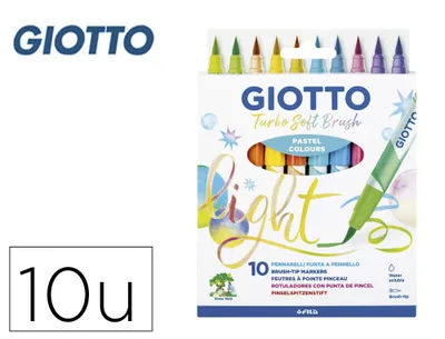 ESTUCHE 10 UDS TURBO SOFT BRUSH PASTEL GIOTTO F426900