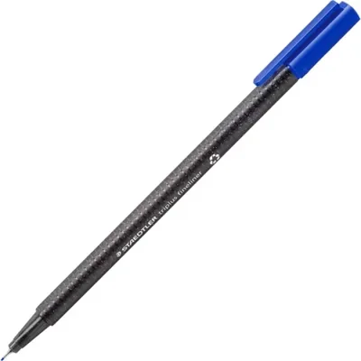 CAJA DE 10 ROTULADORES TRIPLUS FINELINER 334 ECO EDITION AZUL STAEDTLER 334 R-3