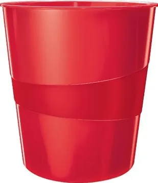 PAPELERA LEITZ WOW CAPACIDAD 15 LITROS ROJO LEITZ 52781026