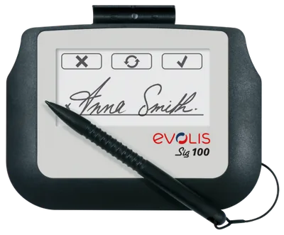 Evolis SIG100 10,2 cm (4") Blanco, Negro LCD
