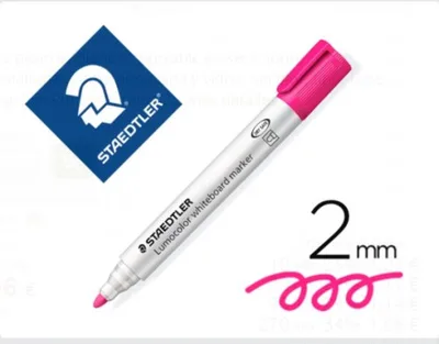 MARCADOR PIZARRA LUMOCOLOR MARKER 351 TRAZO 2MM. ROSA STAEDTLER 351-20