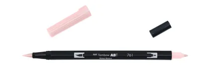 ROTULADOR DOBLE PUNTA PINCEL DUAL BRUSH-761 - COLOR CARNATION. TOMBOW ABT-761