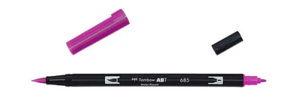 ROTULADOR DOBLE PUNTA PINCEL DUAL BRUSH-685 - COLOR DEEP MAGENTA. TOMBOW ABT-685